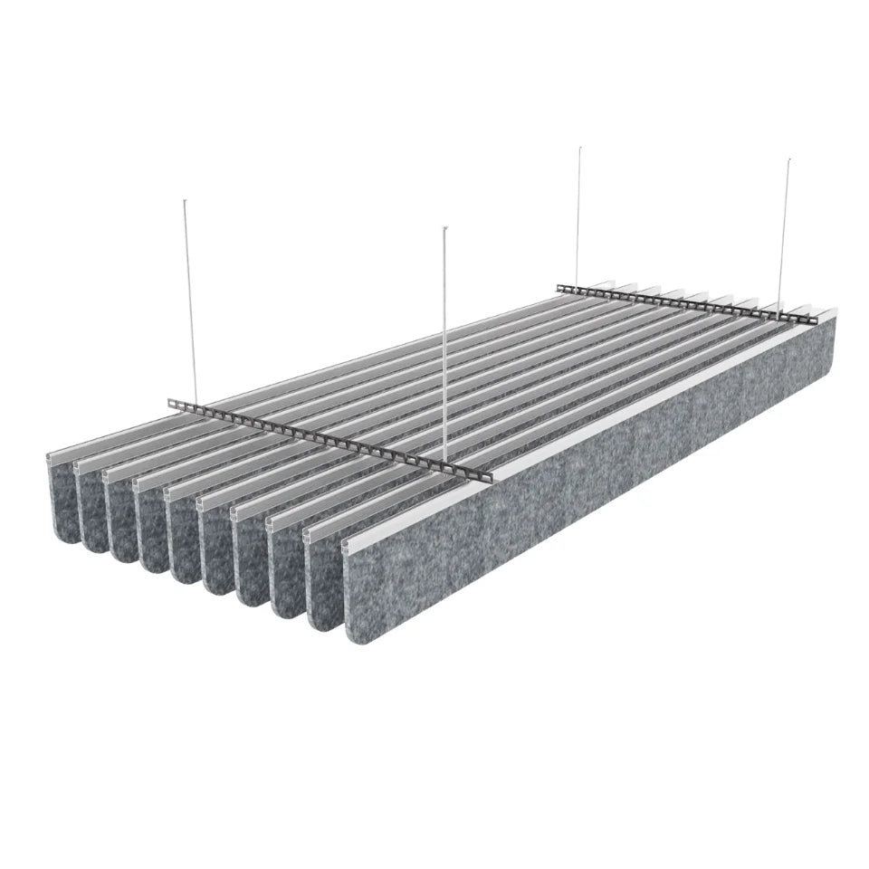 Radius Acoustic Ceiling Baffle Grey Color (For 10 Baffles)