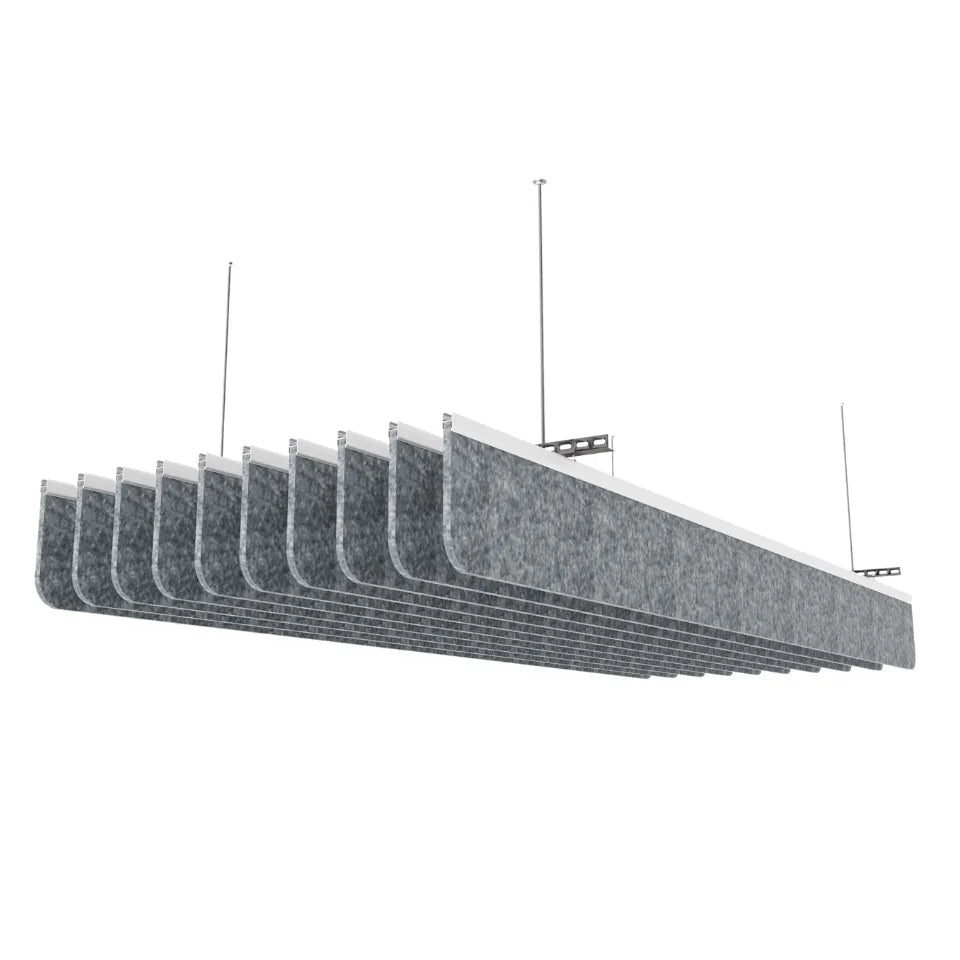Radius Acoustic Ceiling Baffle Grey Color (For 10 Baffles)