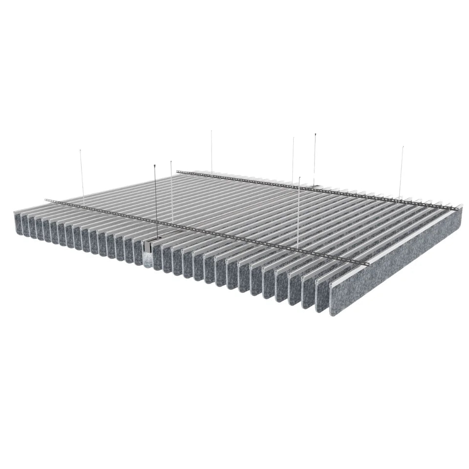 Radius Acoustic Ceiling Baffle Grey Color (For 10 Baffles)