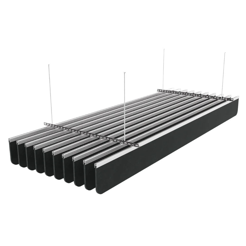 Radius Acoustic Ceiling Baffle Smoked Color (For 10 Baffles)