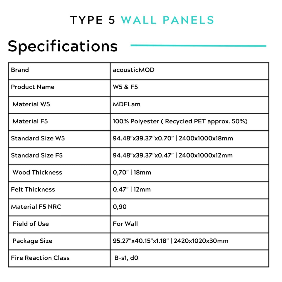 Architectural Felt Wood Wall Panels - Type 5
