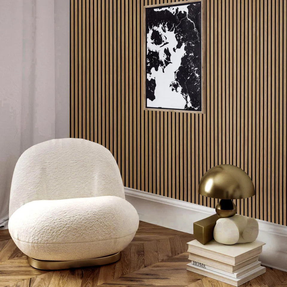 Slat Wood Acoustic Wall Panel Oak Color