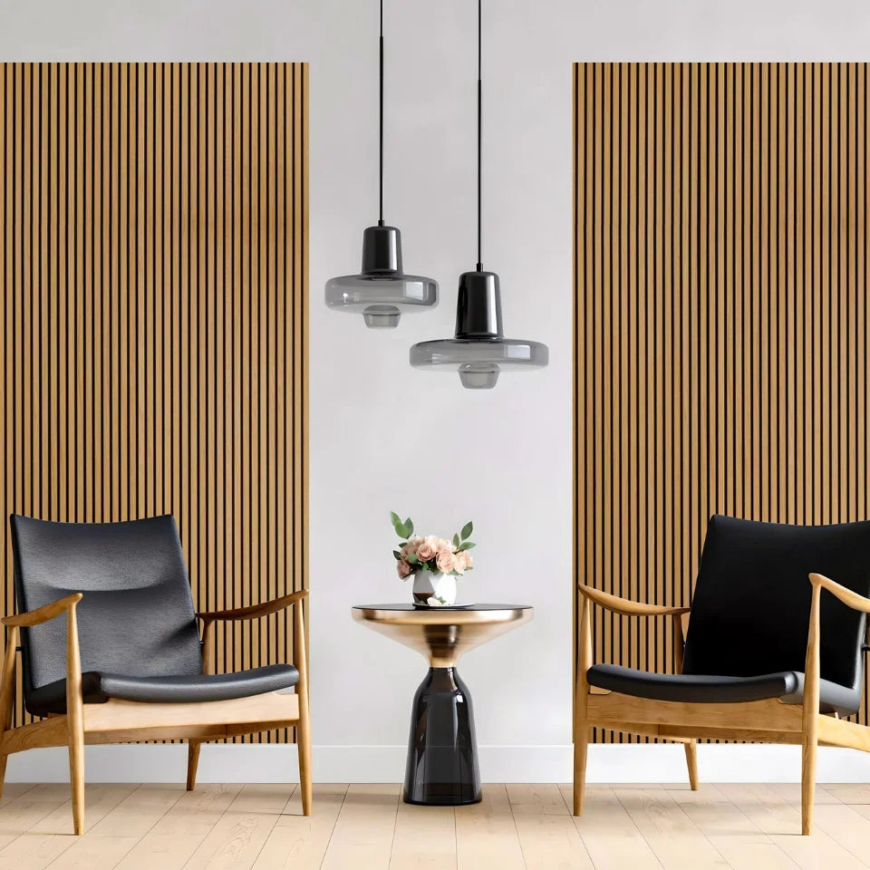 Slat Wood Acoustic Wall Panel Oak Color