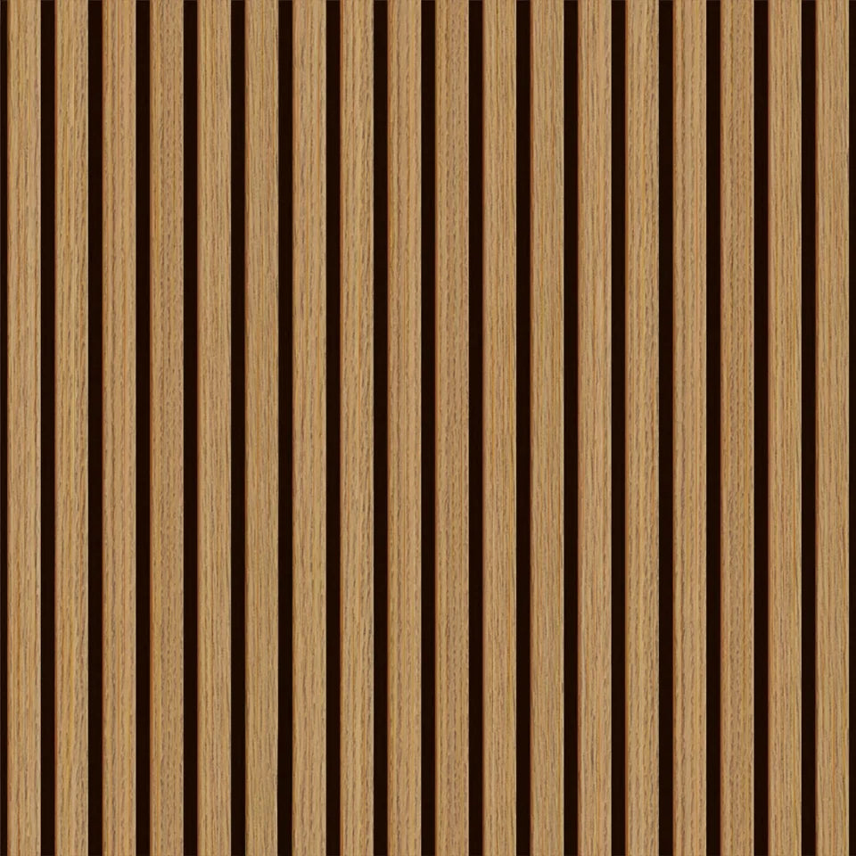 Slat Wood Acoustic Wall Panel Oak Color