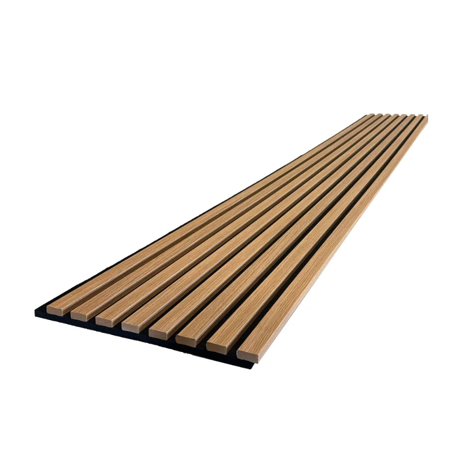 Slat Wood Acoustic Wall Panel Oak Color (For 2 Panels)