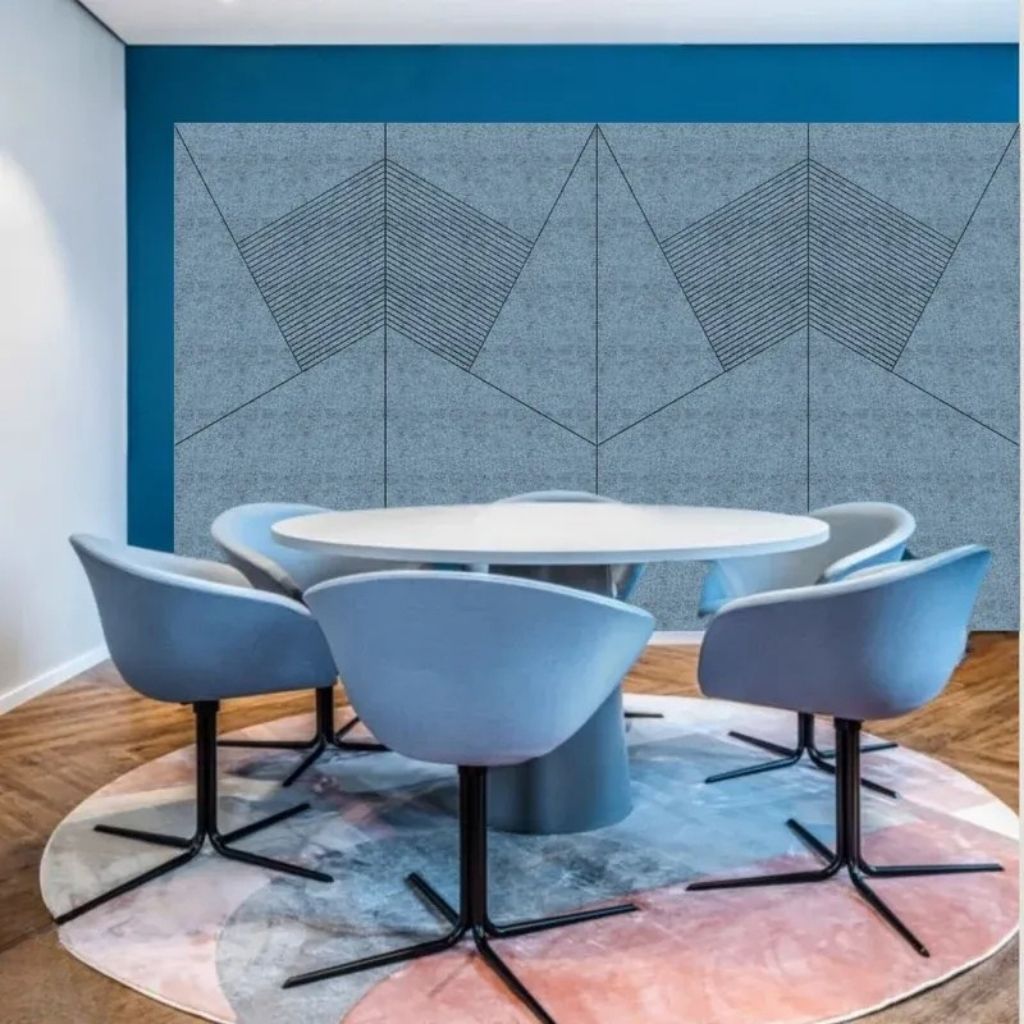 ACOUSTIC ARCHITECTURAL FELT PANEL F1 RIGHT GREY