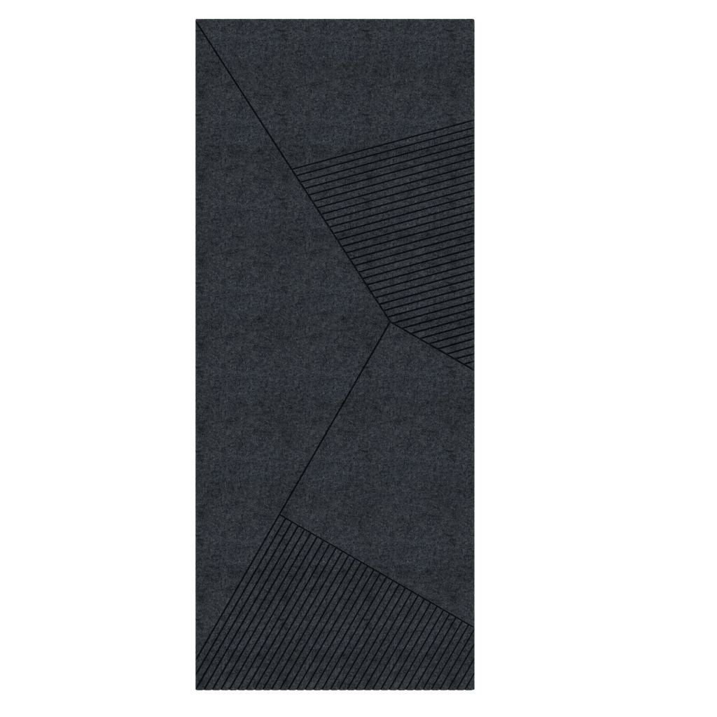 ACOUSTIC ARCHITECTURAL FELT PANEL F3 RIGHT BLACK