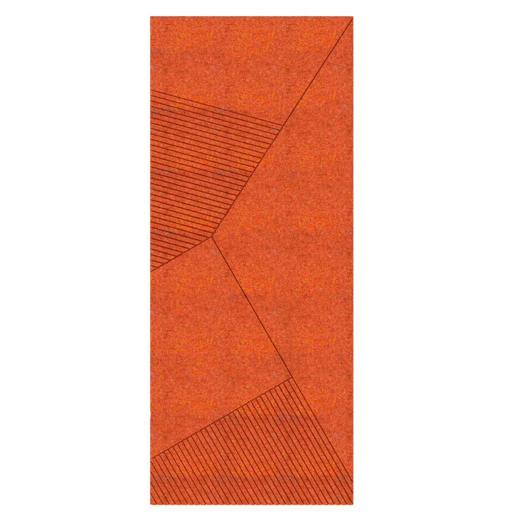 ACOUSTIC ARCHITECTURAL FELT PANEL F3 LEFT ORANGE