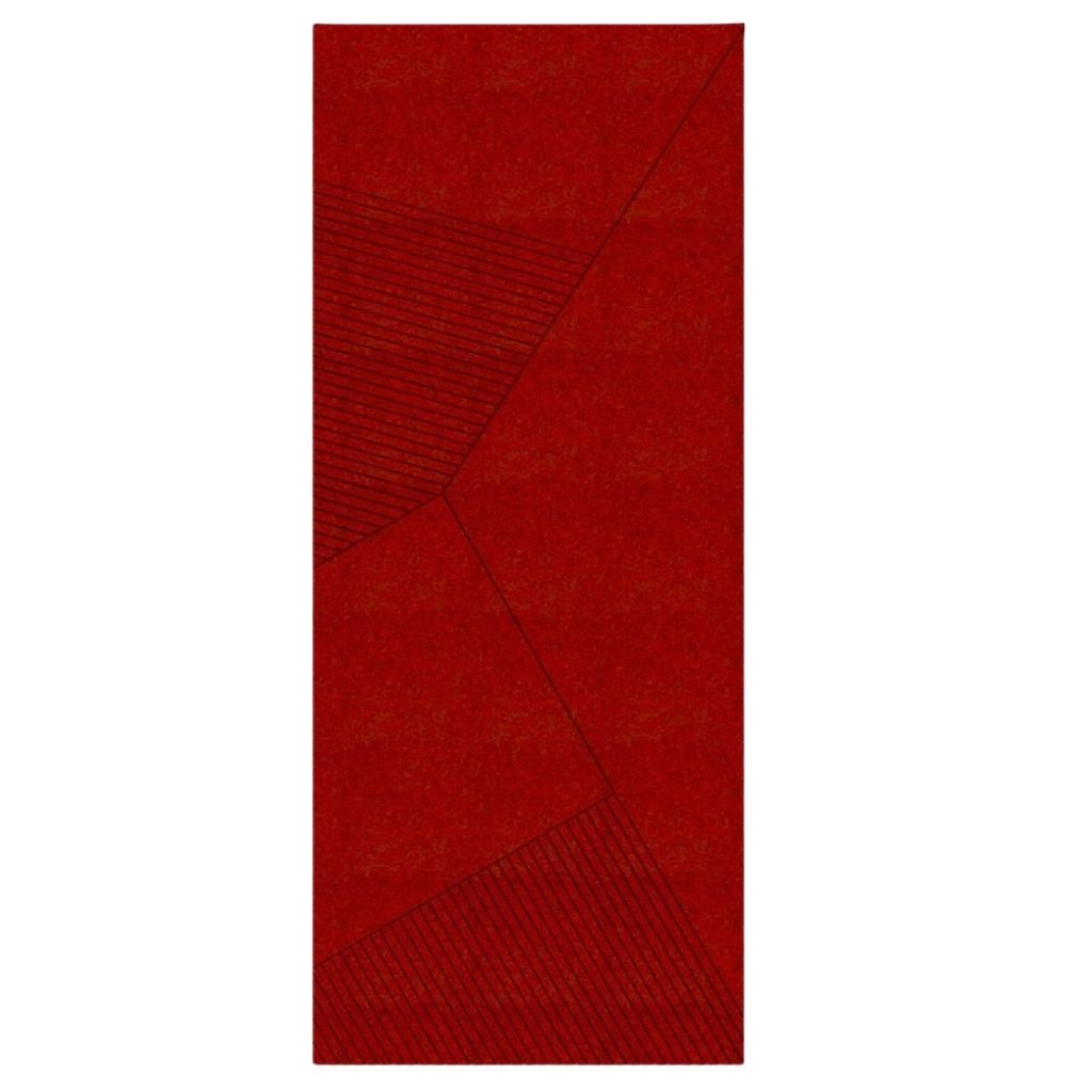 ACOUSTIC ARCHITECTURAL FELT PANEL F3 LEFT RED