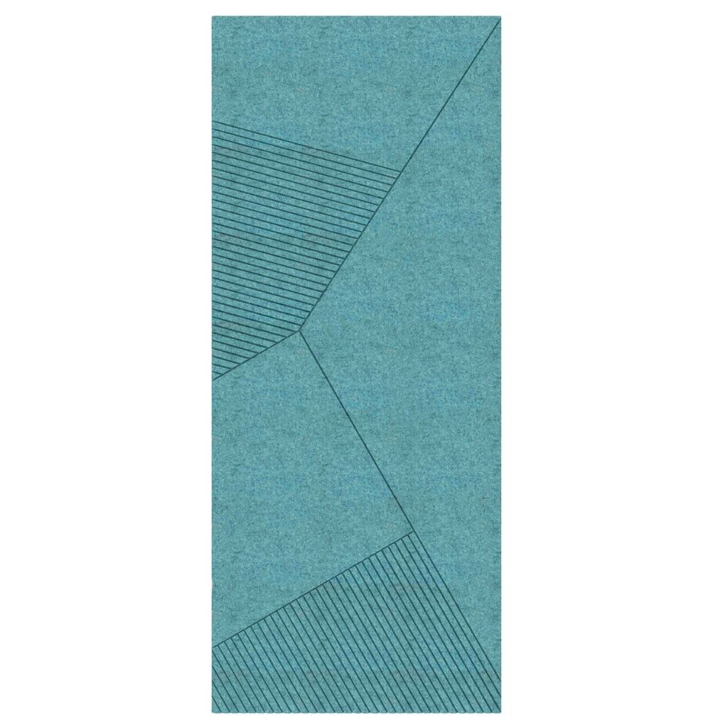 ACOUSTIC ARCHITECTURAL FELT PANEL F3 LEFT BLUE