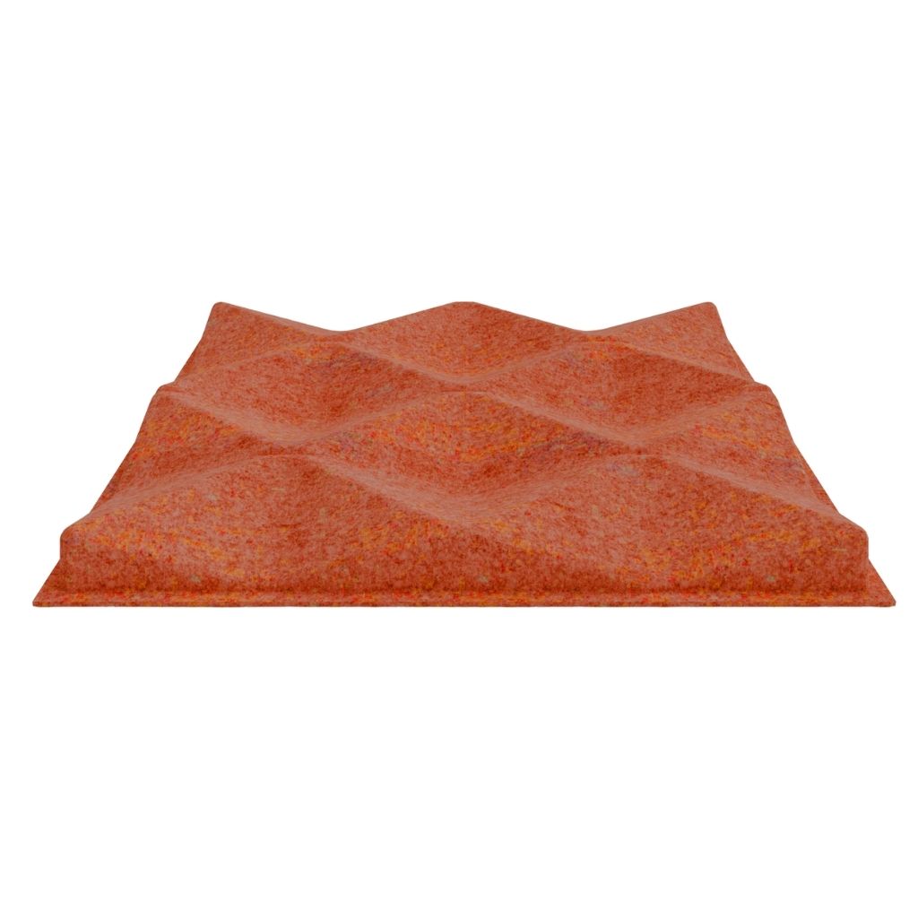 ACOUSTIC FELT DROP CEILING TILE CURVY ORANGE