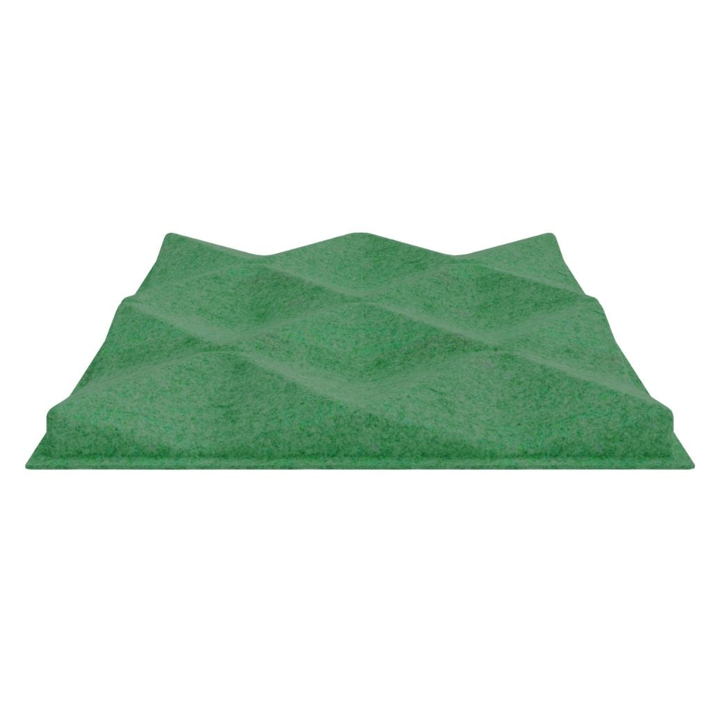 ACOUSTIC FELT DROP CEILING TILE CURVY GREEN