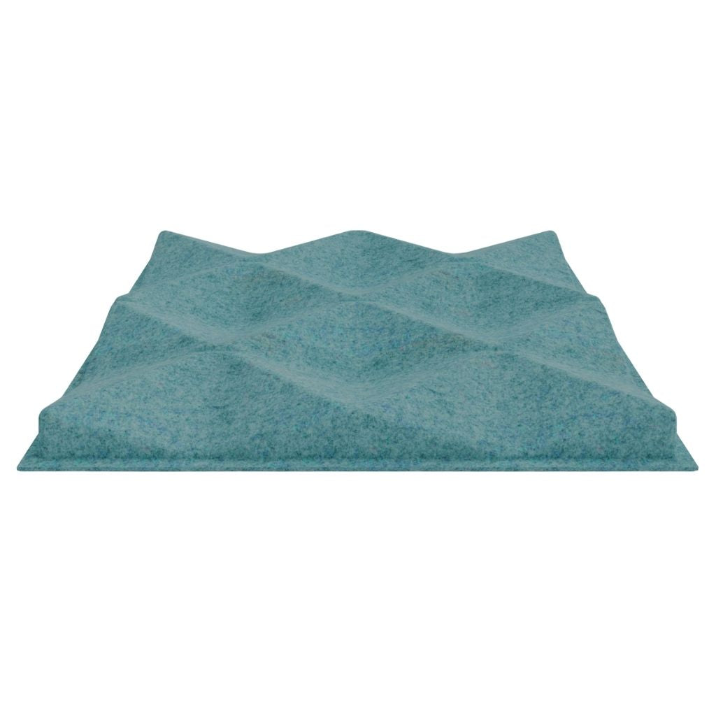 ACOUSTIC FELT DROP CEILING TILE CURVY BLUE