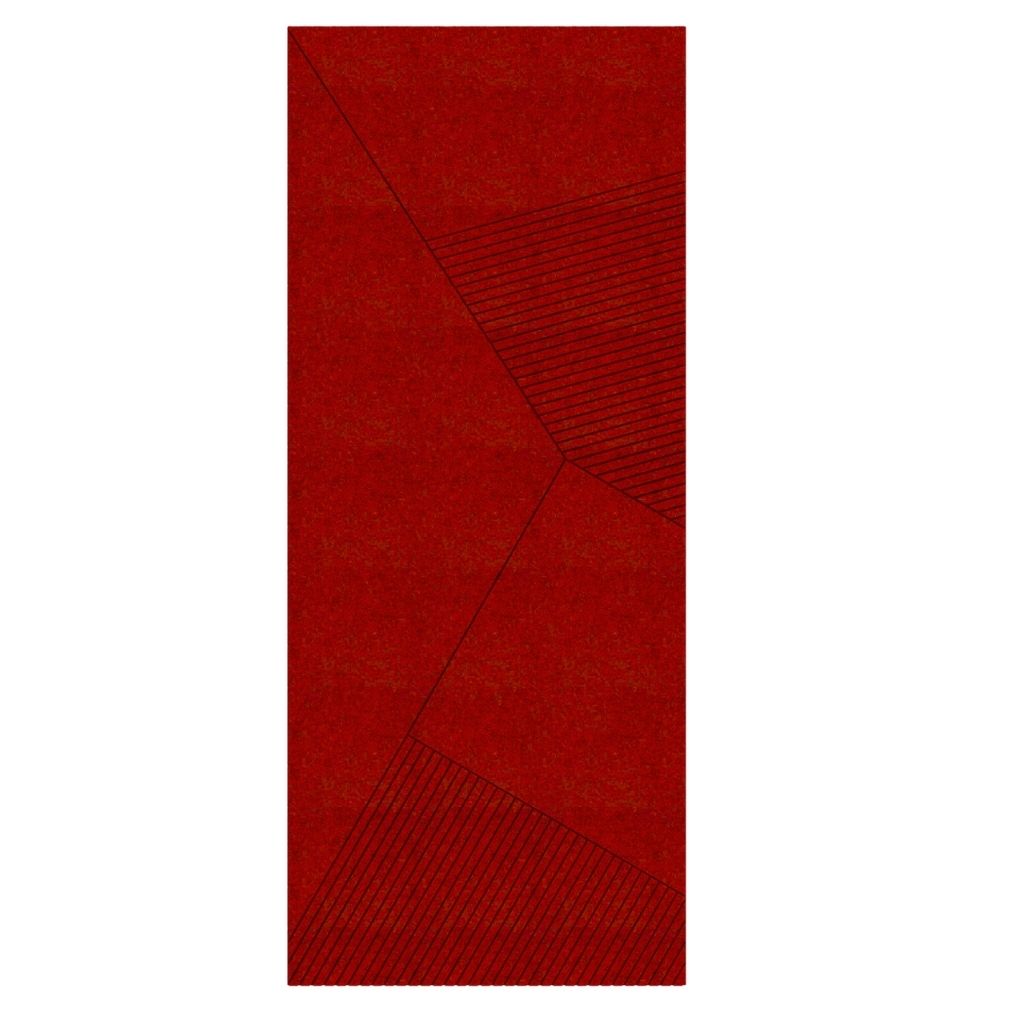 ACOUSTIC ARCHITECTURAL FELT PANEL F3 RIGHT RED