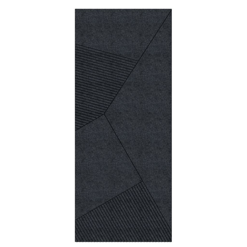 ACOUSTIC ARCHITECTURAL FELT PANEL F3 LEFT BLACK