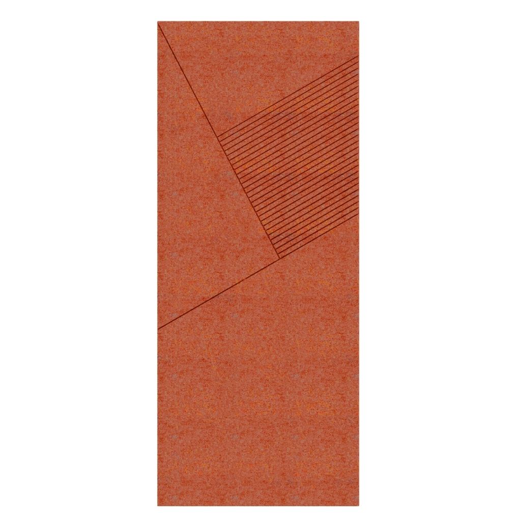 ACOUSTIC ARCHITECTURAL FELT PANEL F1 RIGHT ORANGE