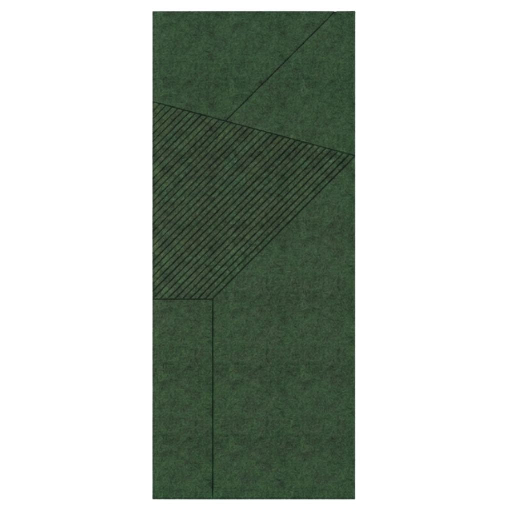 ACOUSTIC ARCHITECTURAL FELT PANEL F2 LEFT GREEN