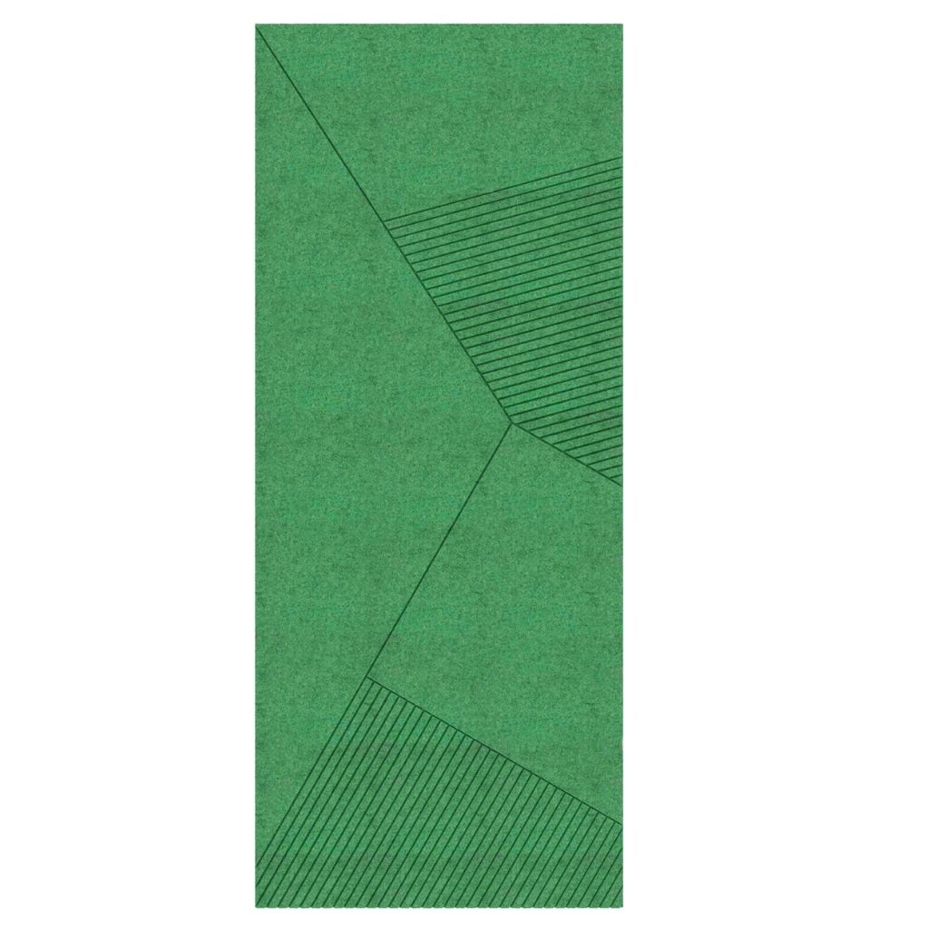 ACOUSTIC ARCHITECTURAL FELT PANEL F3 RIGHT GREEN