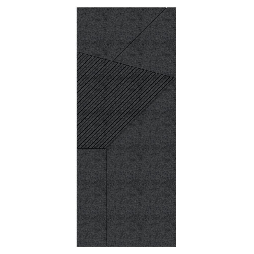 ACOUSTIC ARCHITECTURAL FELT PANEL F2 LEFT BLACK