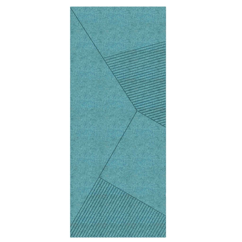 ACOUSTIC ARCHITECTURAL FELT PANEL F3 RIGHT BLUE