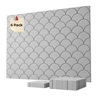 CLOUD ACOUSTIC BULLETIN FELT BOARD TILE GREY- 6 in a BOX