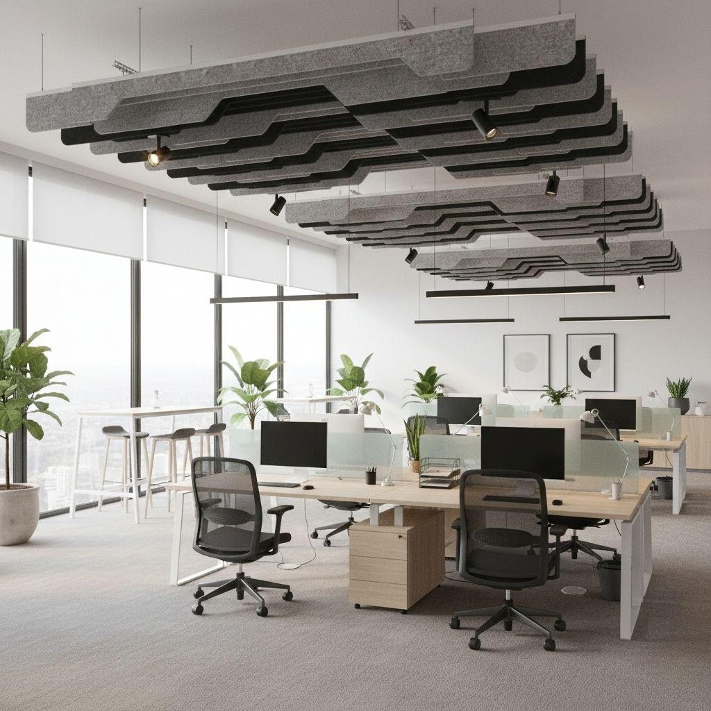 SLIM A ACOUSTIC FELT CEILING BAFFLE LIGHT GREY - 10 in a BOX