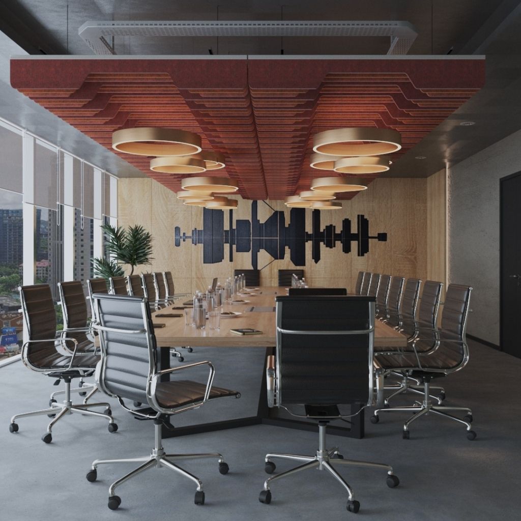 SLIM C ACOUSTIC FELT CEILING BAFFLE LIGHT GREY - 10 in a BOX