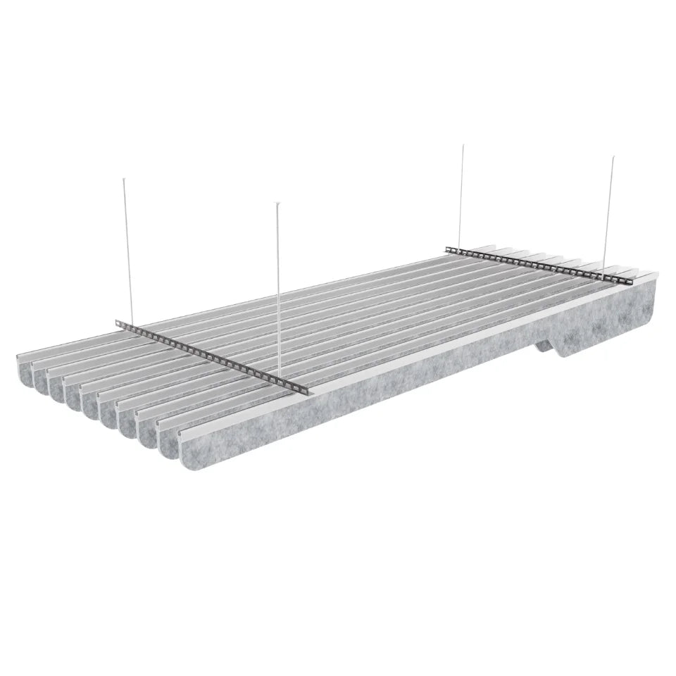 Knife A Acoustic Ceiling Baffle Light Grey Color (For 10 Baffles)