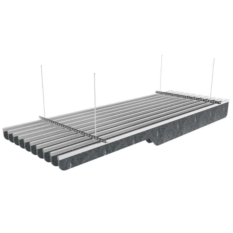 Knife B Acoustic Ceiling Baffle Dark Grey Color (For 10 Baffles)