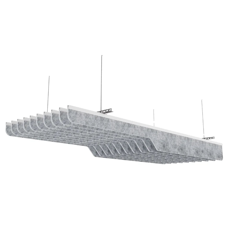 Knife B Acoustic Ceiling Baffle Light Grey Color (For 10 Baffles)