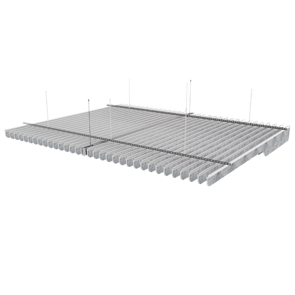 Knife B Acoustic Ceiling Baffle Light Grey Color (For 10 Baffles)