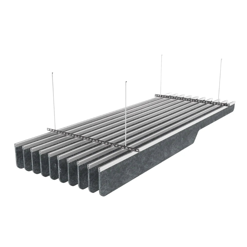 Knife C Acoustic Ceiling Baffle Dark Grey Color (For 10 Baffles)