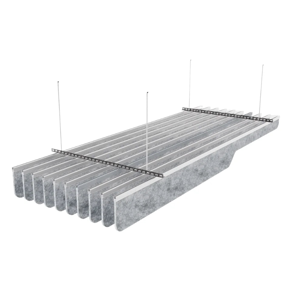 Knife C Acoustic Ceiling Baffle Light Grey Color (For 10 Baffles)