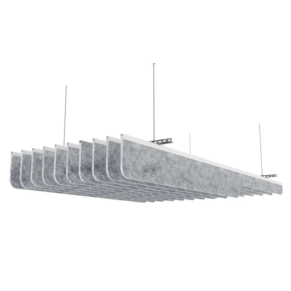 Knife C Acoustic Ceiling Baffle Light Grey Color