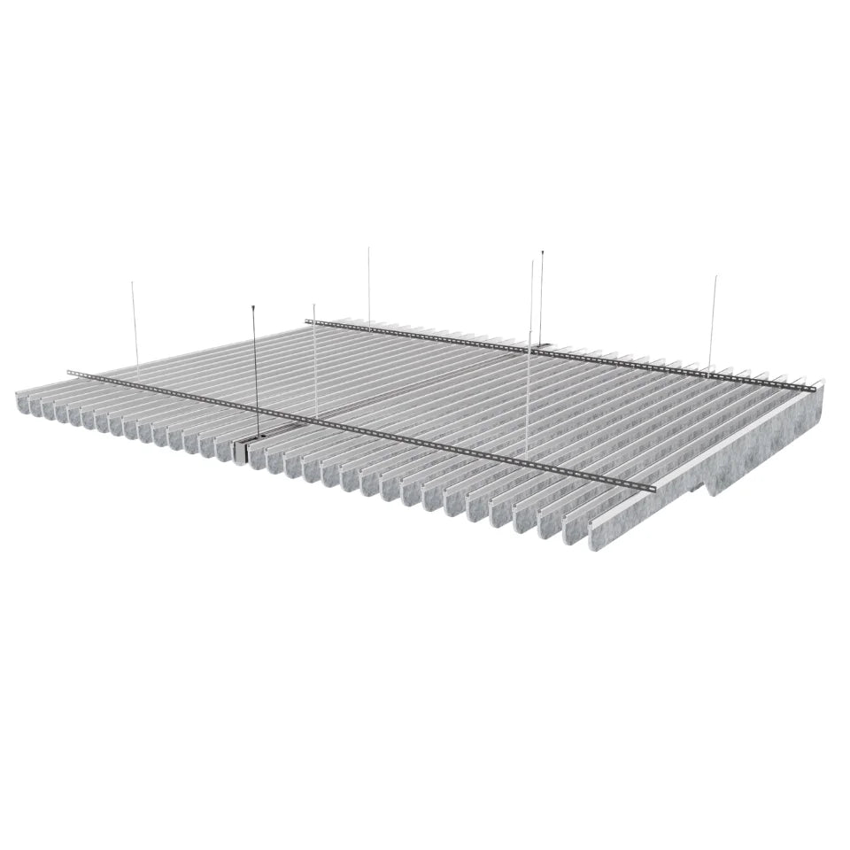 Knife C Acoustic Ceiling Baffle Light Grey Color (For 10 Baffles)