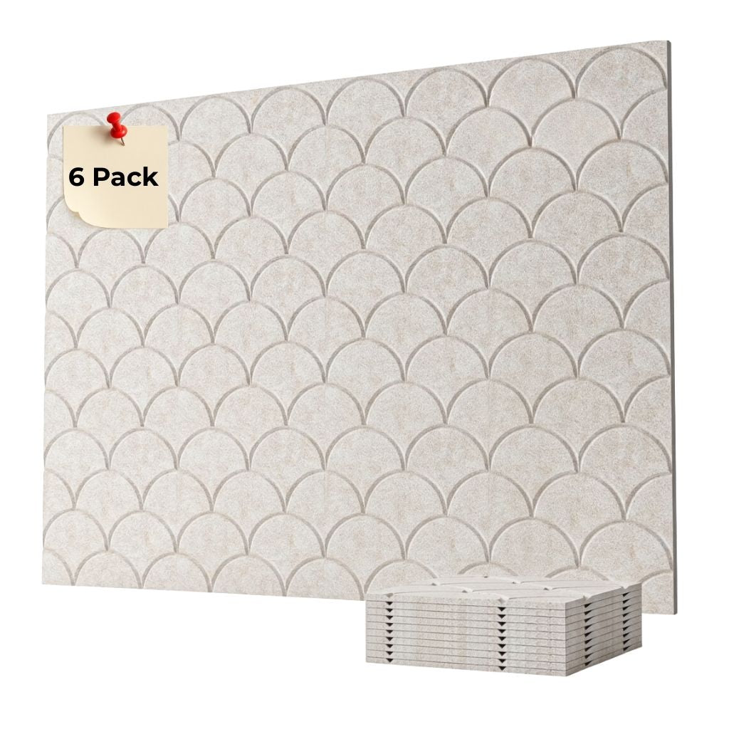 CLOUD ACOUSTIC BULLETIN FELT BOARD TILE LIGHT GREY- 6 in a BOX