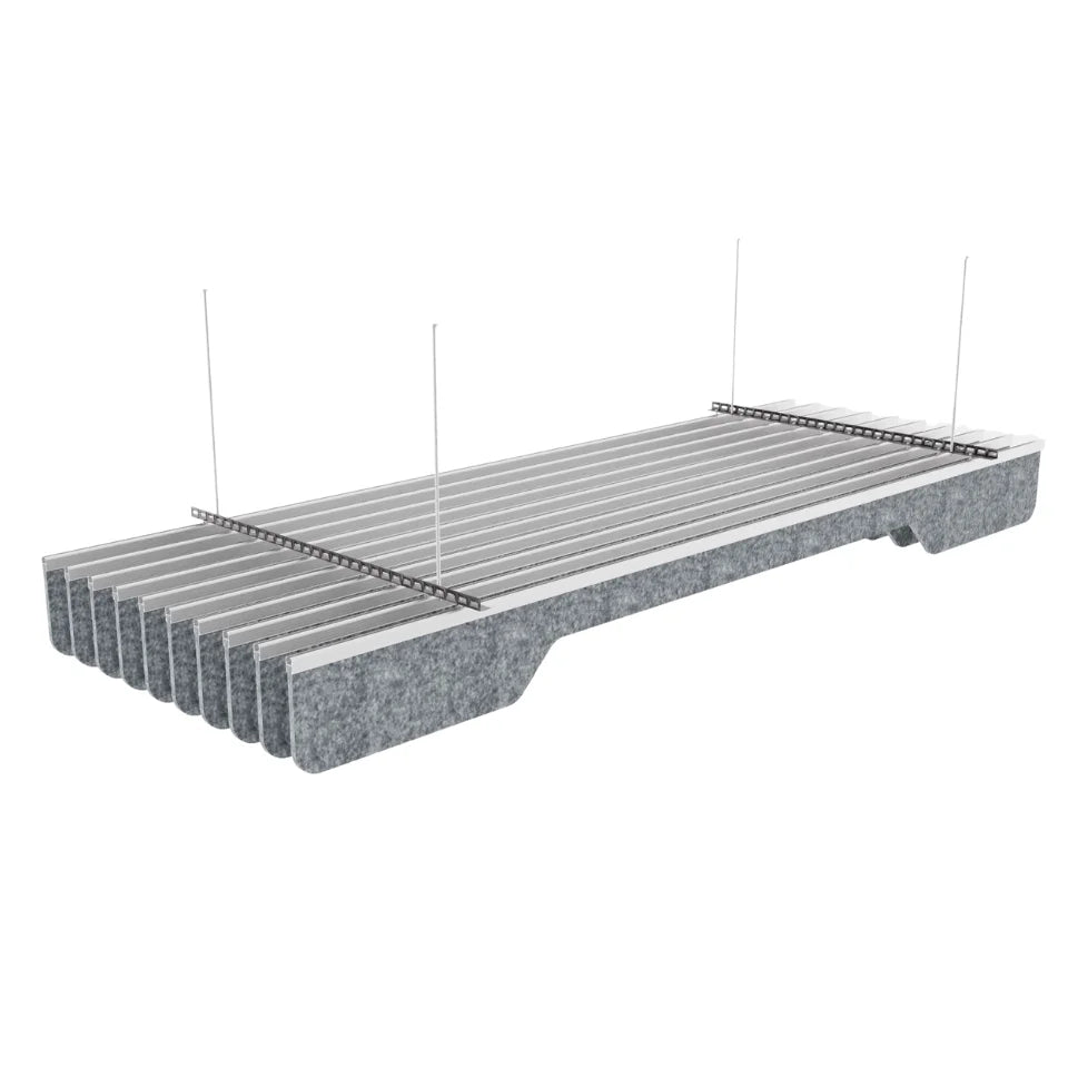 Slim A Acoustic Ceiling Baffle Grey Color (For 10 Baffles)