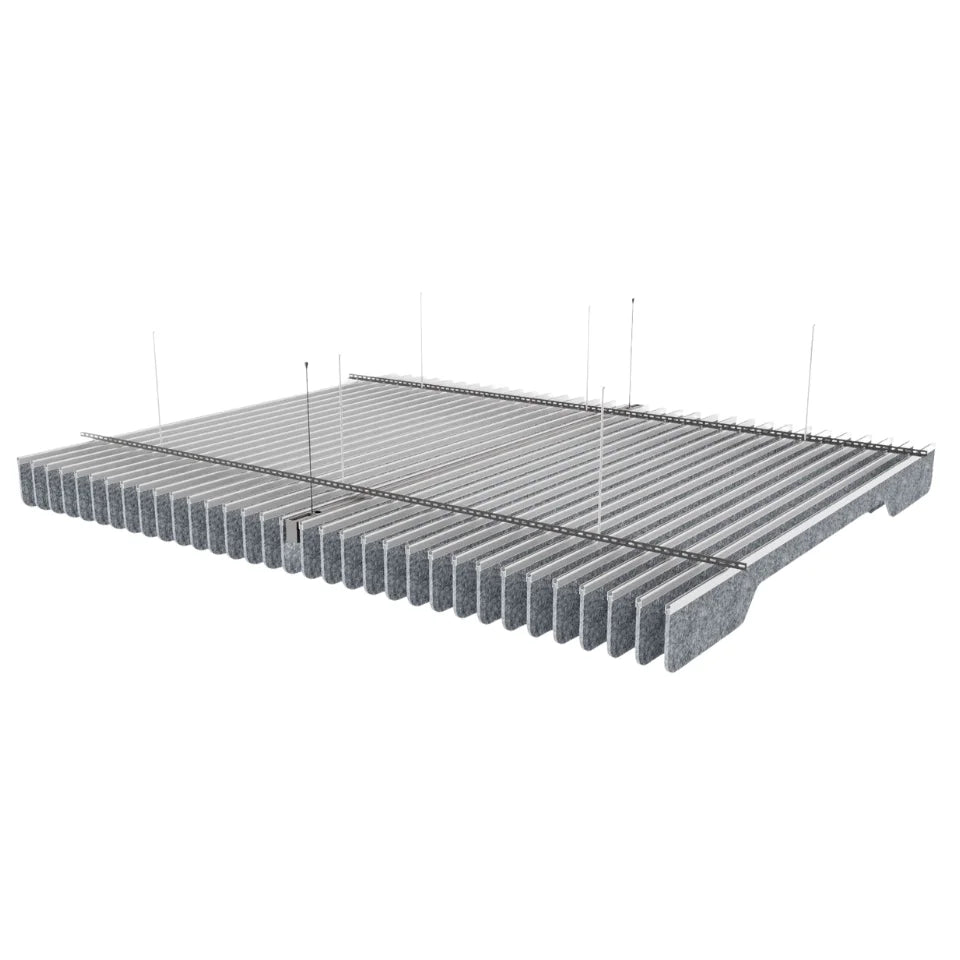 Slim A Acoustic Ceiling Baffle Grey Color (For 10 Baffles)