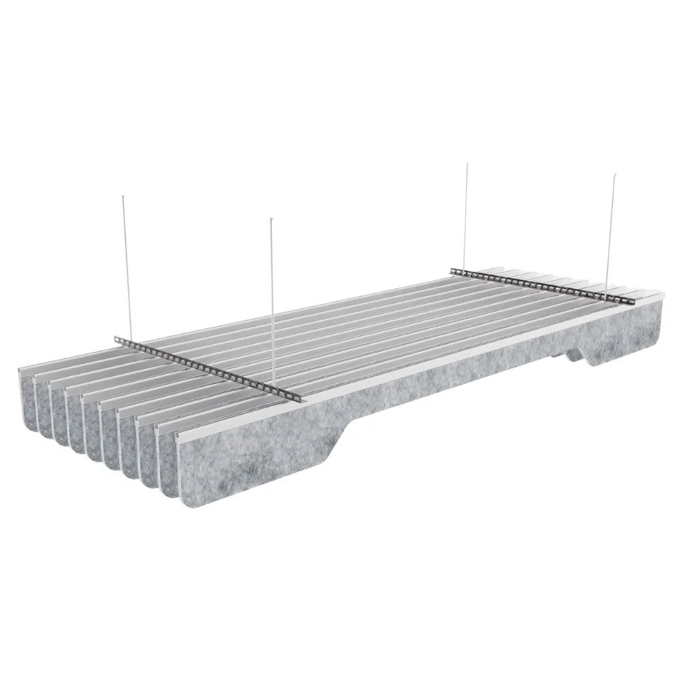 Slim A Acoustic Ceiling Baffle Light Grey Color (For 10 Baffles)