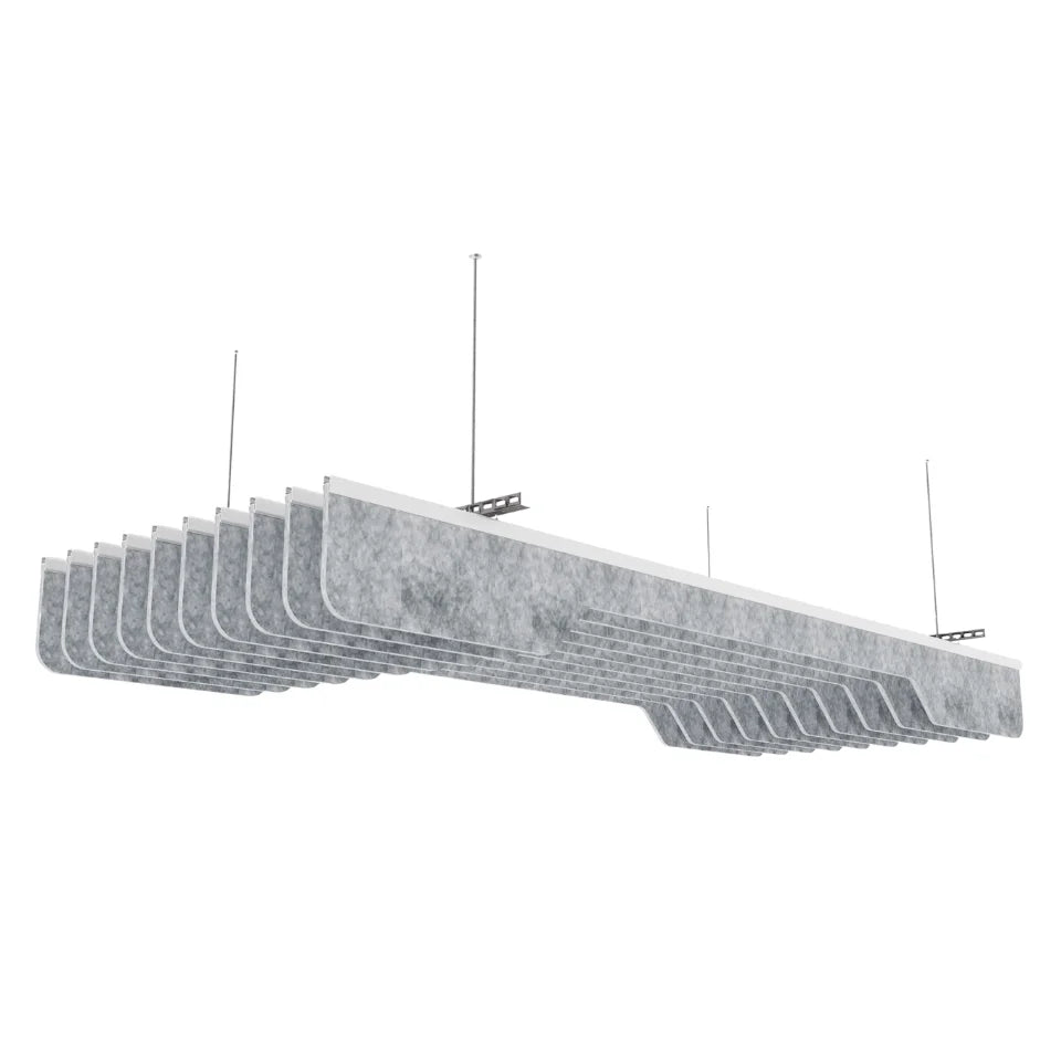 Slim A Acoustic Ceiling Baffle Light Grey Color (For 10 Baffles)