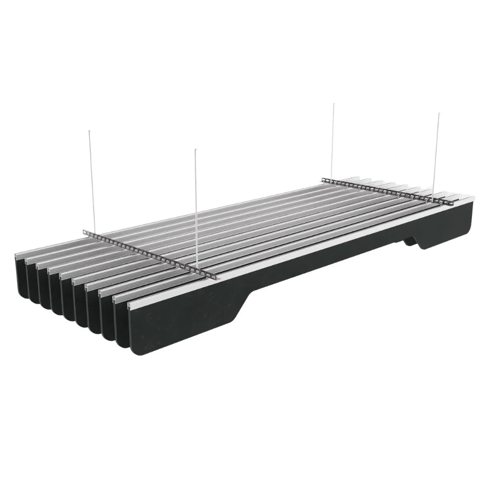 Slim A Acoustic Ceiling Baffle Smoked Color