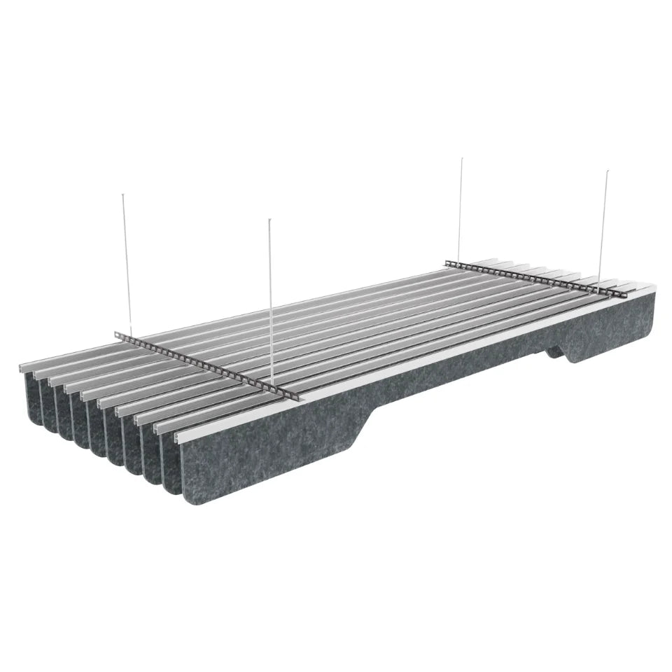 Slim B Acoustic Ceiling Baffle Dark Grey Color