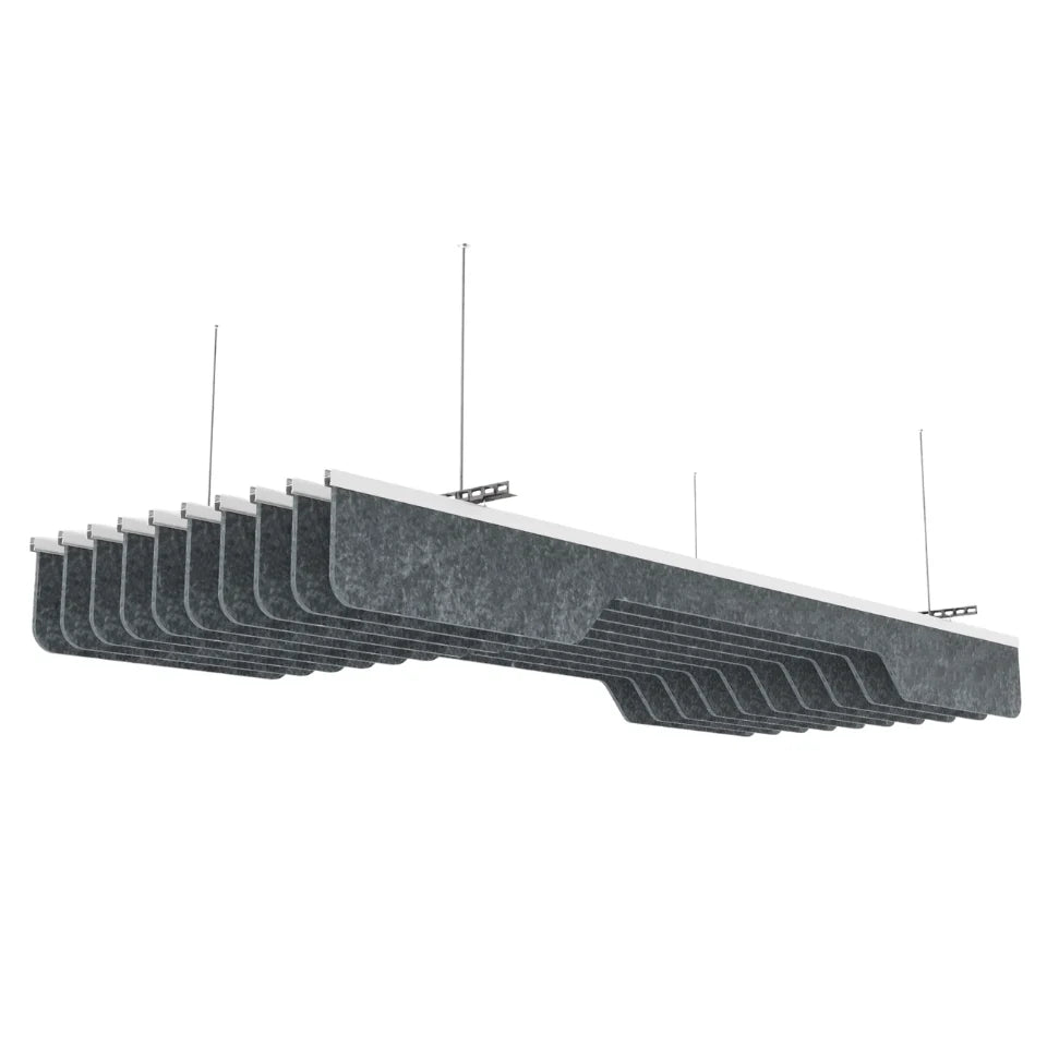 Slim B Acoustic Ceiling Baffle Dark Grey Color