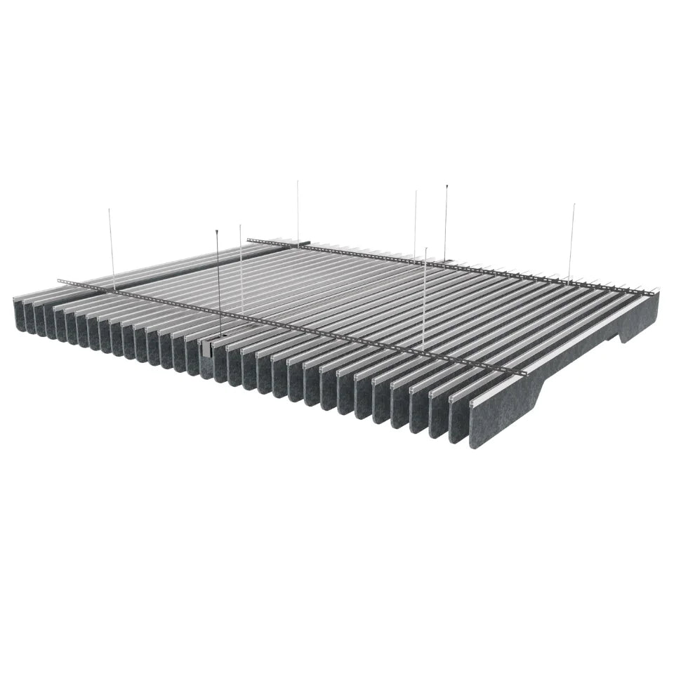 Slim B Acoustic Ceiling Baffle Dark Grey Color
