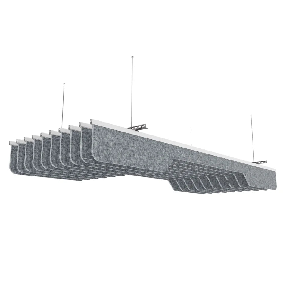 Slim B Acoustic Ceiling Baffle Grey Color (For 10 Baffles)