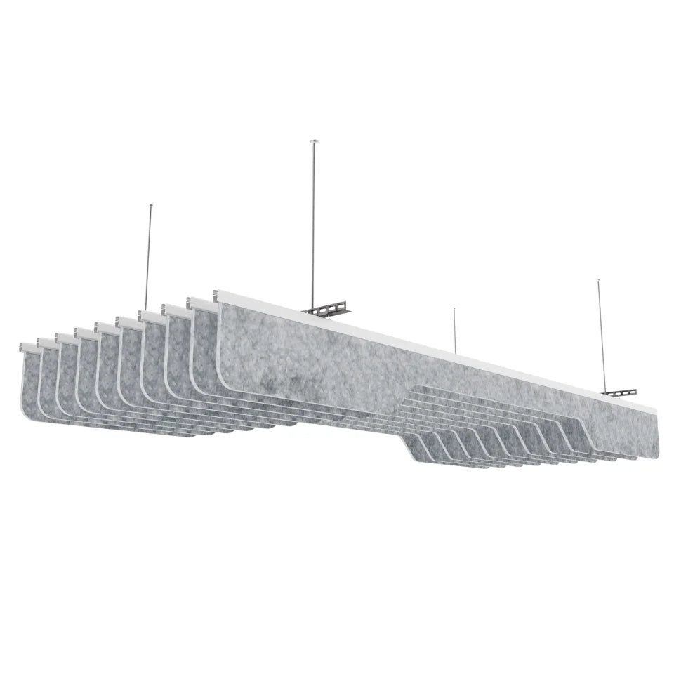 Slim B Acoustic Ceiling Baffle Light Grey Color (For 10 Baffles)