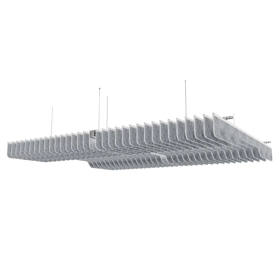 Slim C Acoustic Ceiling Baffle Light Grey Color (For 10 Baffles)