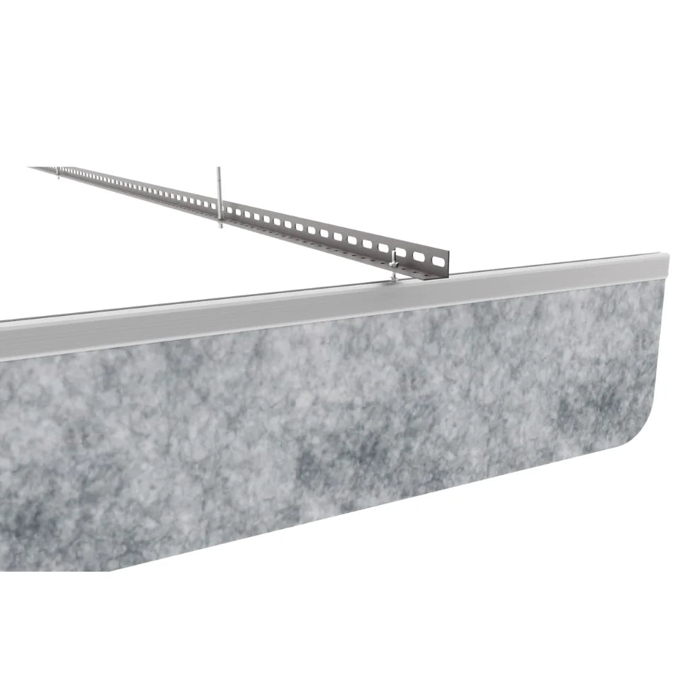 Slim C Acoustic Ceiling Baffle Light Grey Color (For 10 Baffles)