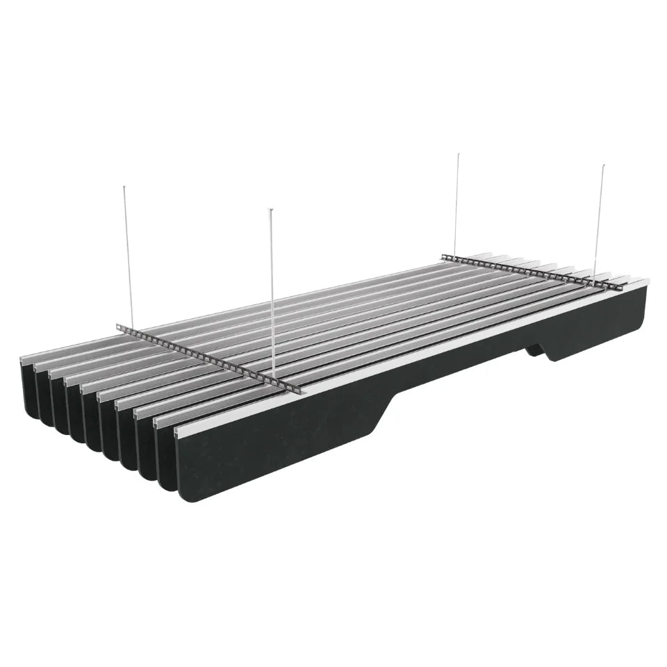 Slim C Acoustic Ceiling Baffle Smoked Color
