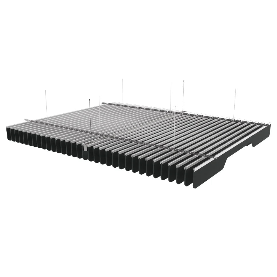 Slim C Acoustic Ceiling Baffle Smoked Color (For 10 Baffles)